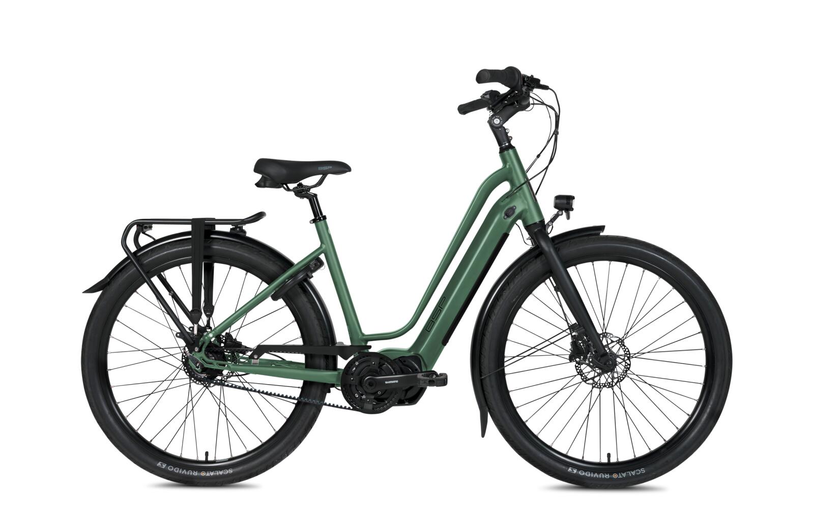BSP city bike 622Wh, Shimano Nexus 8, green