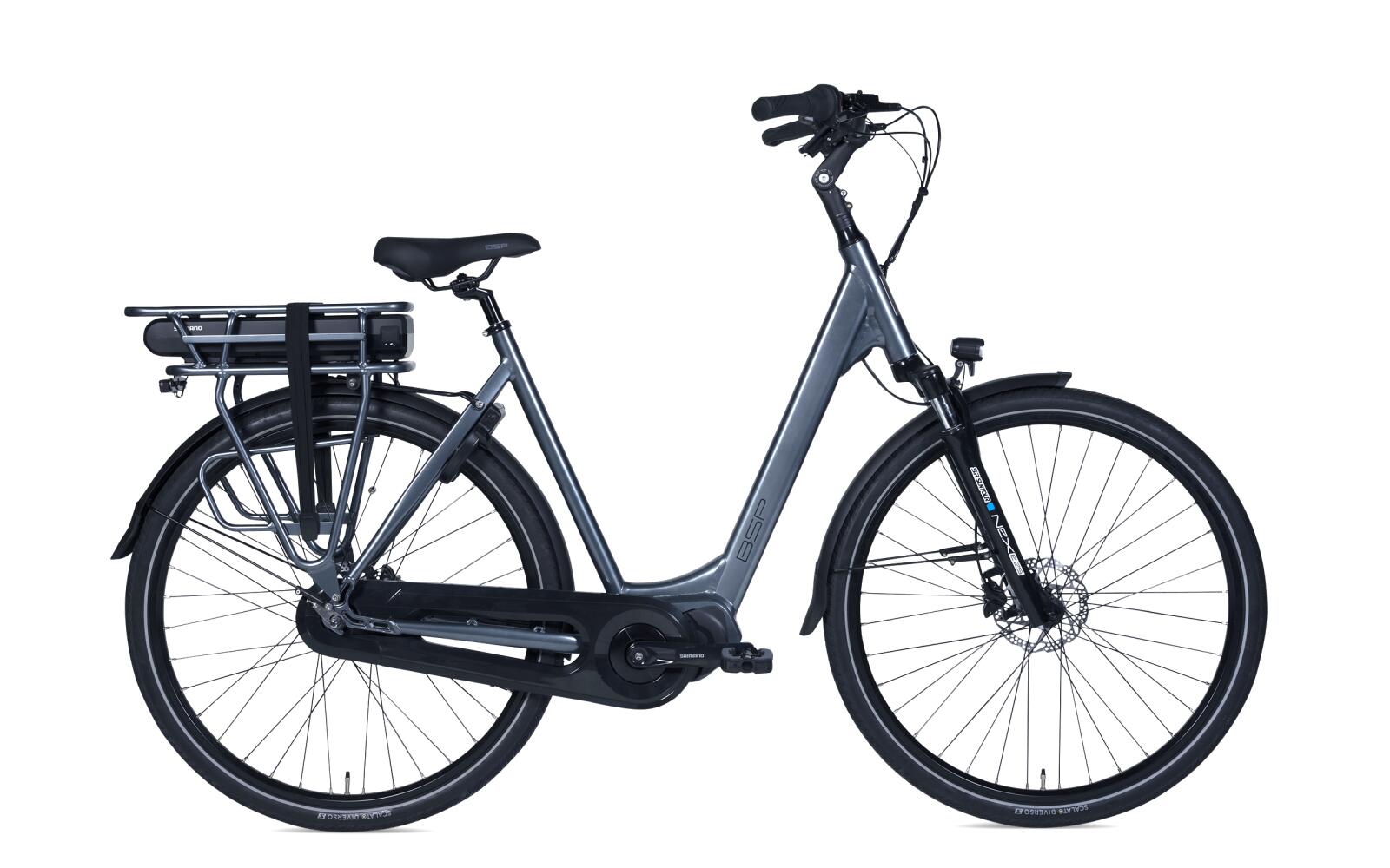 BSP city bike 493Wh, Shimano Nexus 7, grey/metal