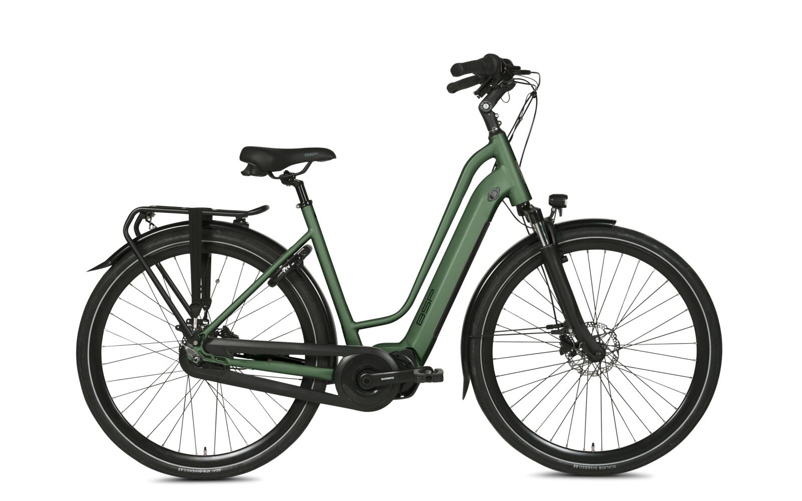 BSP city bike 622Wh, Shimano Nexus 7, green